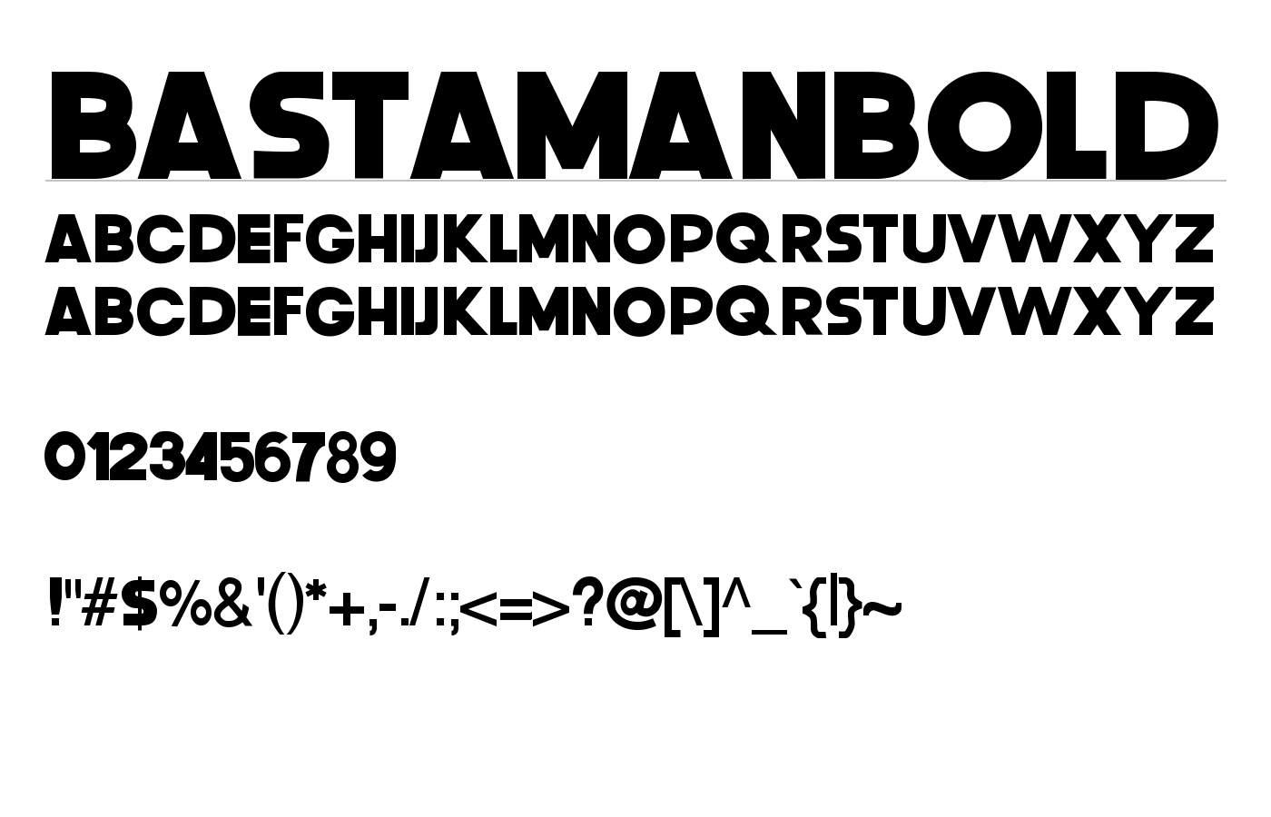 BastamanBold Font preview