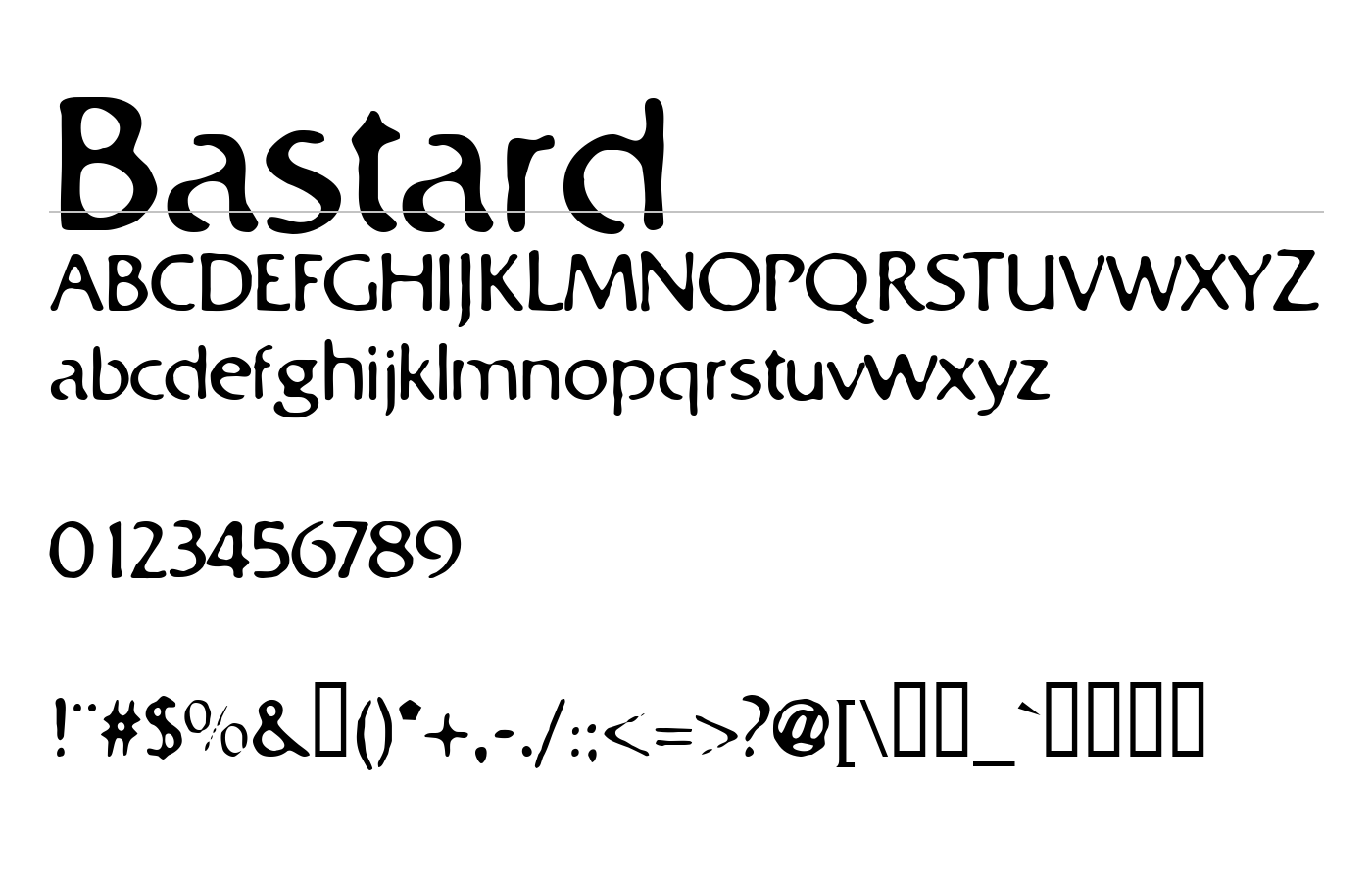 Bastard Font preview