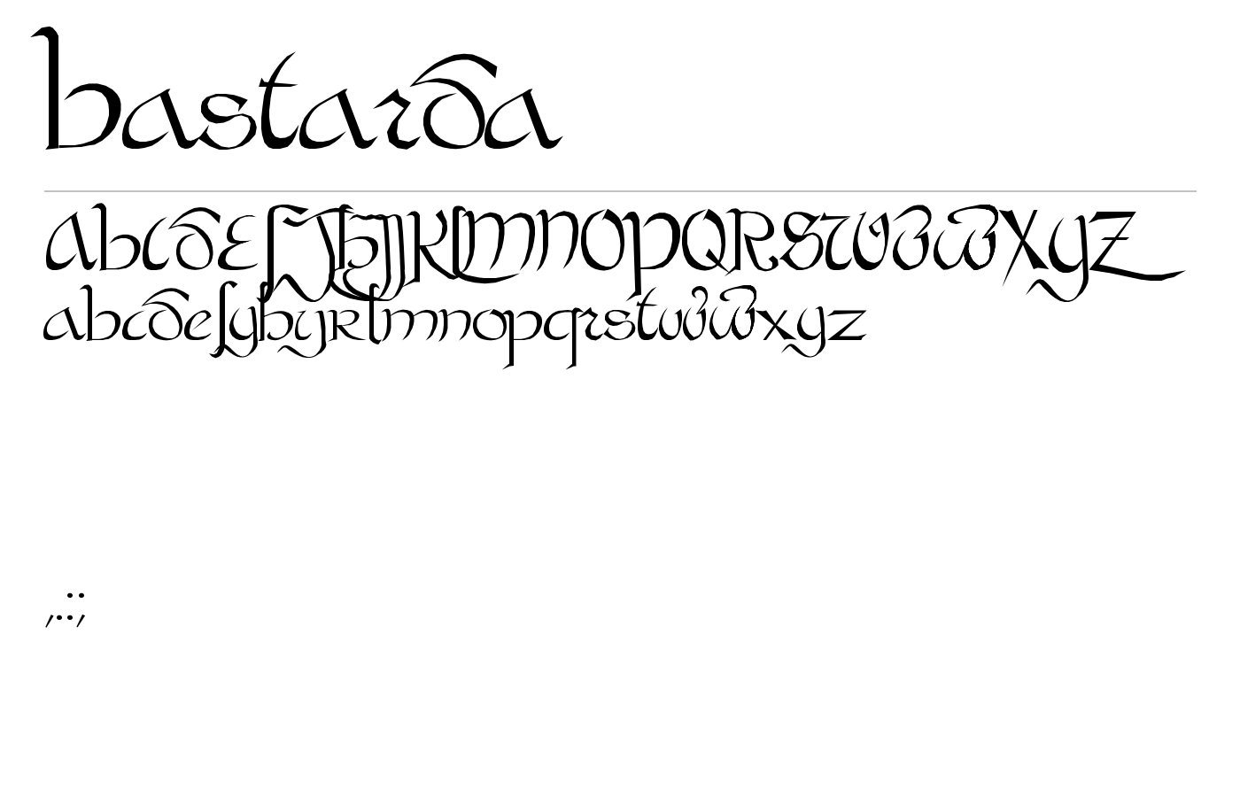Bastarda Font preview