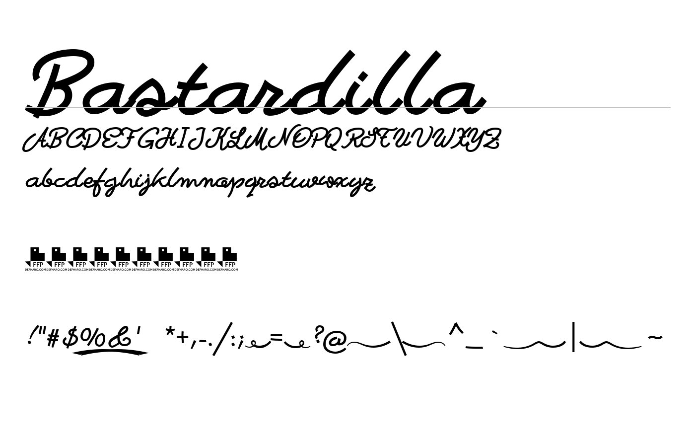 Bastardilla Font preview