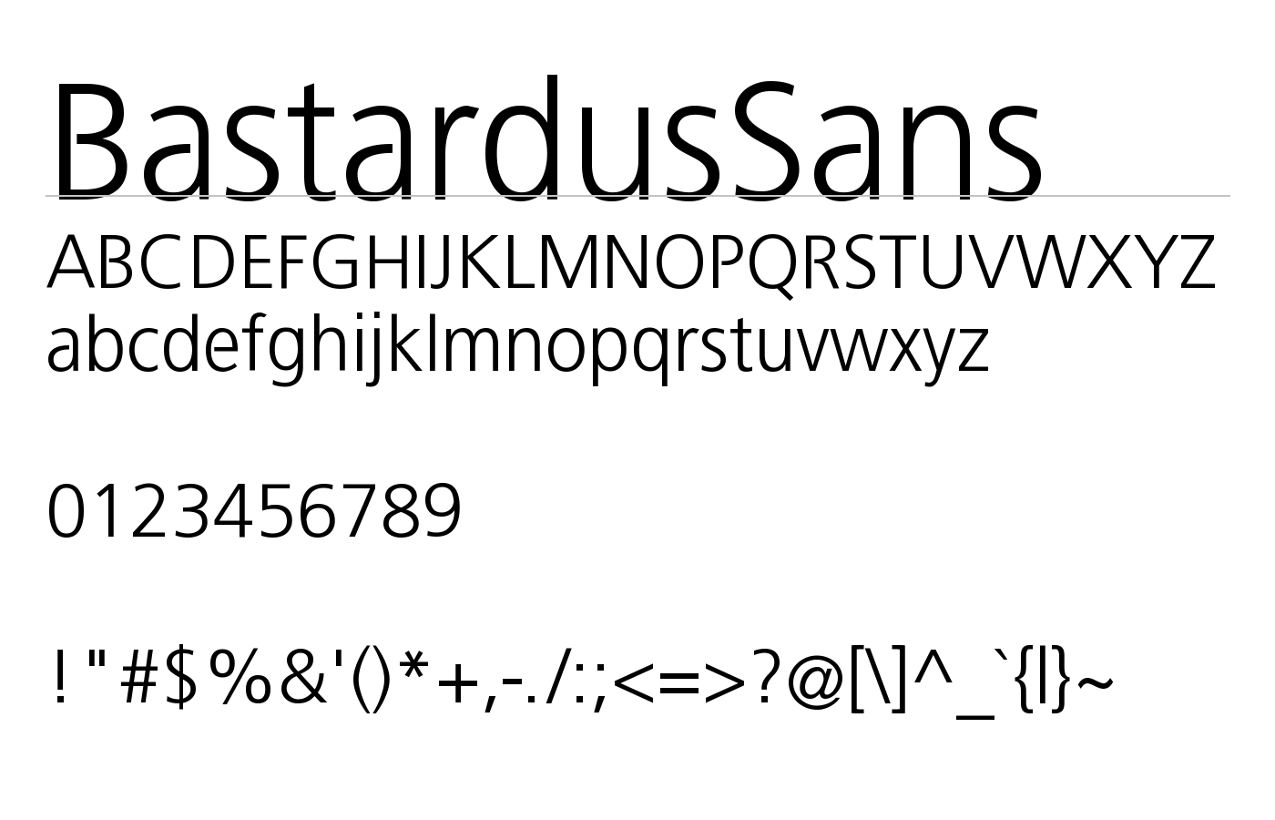 BastardusSans Font preview