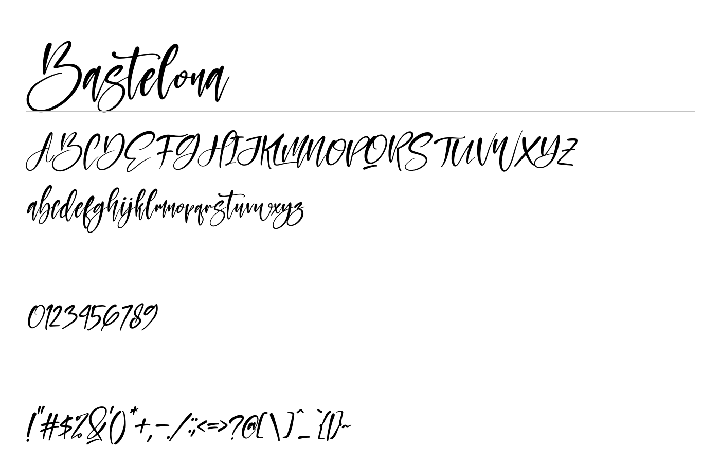 Bastelona Font preview