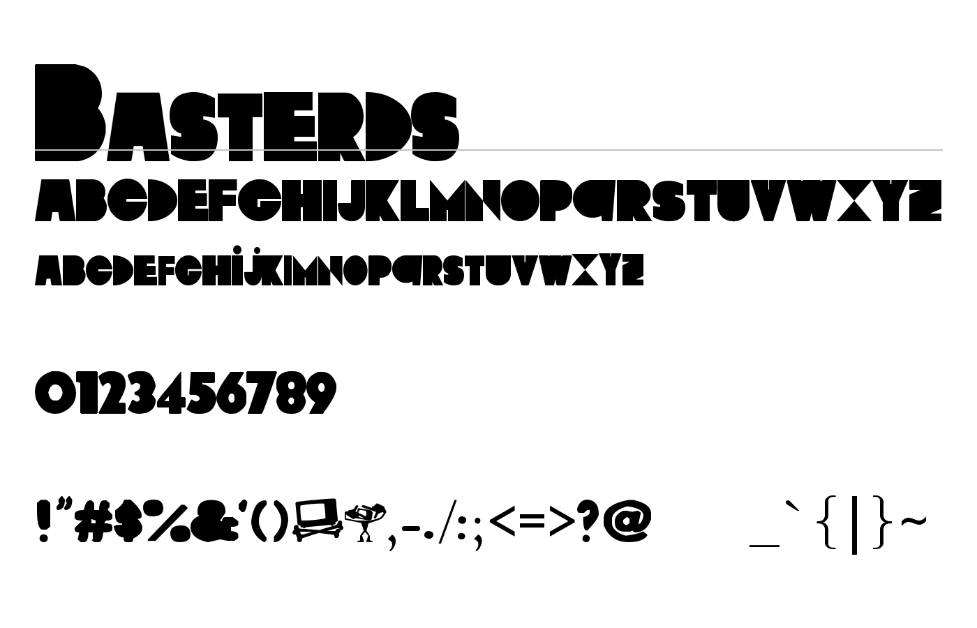 Basterds Font preview