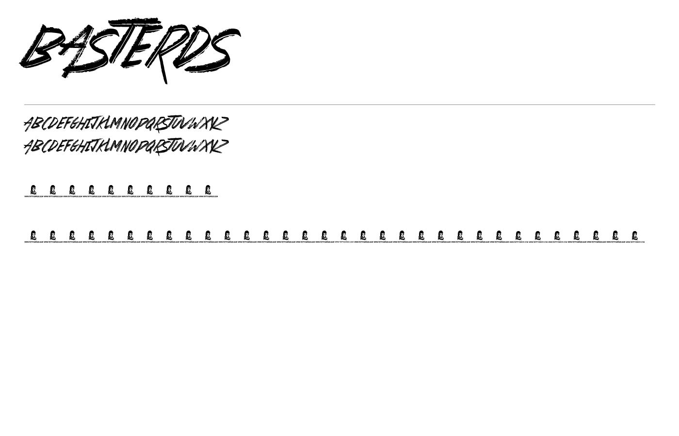 Basterds Font preview