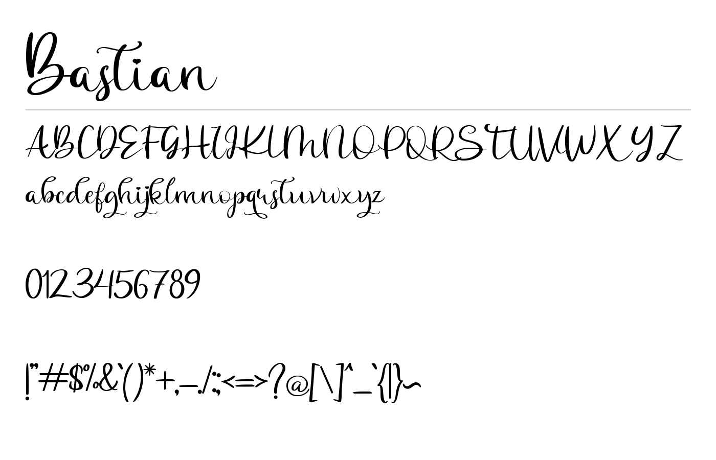Bastian Font preview