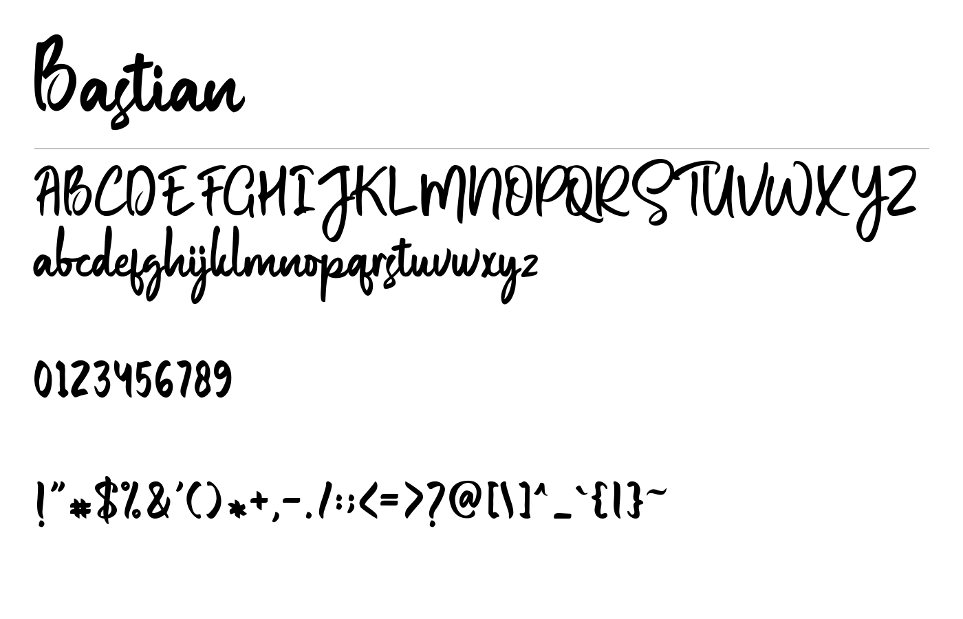Bastian Font preview