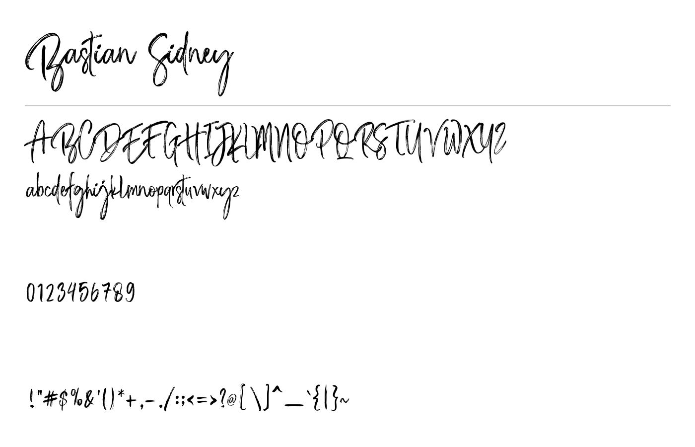 Bastian Sidney Font preview