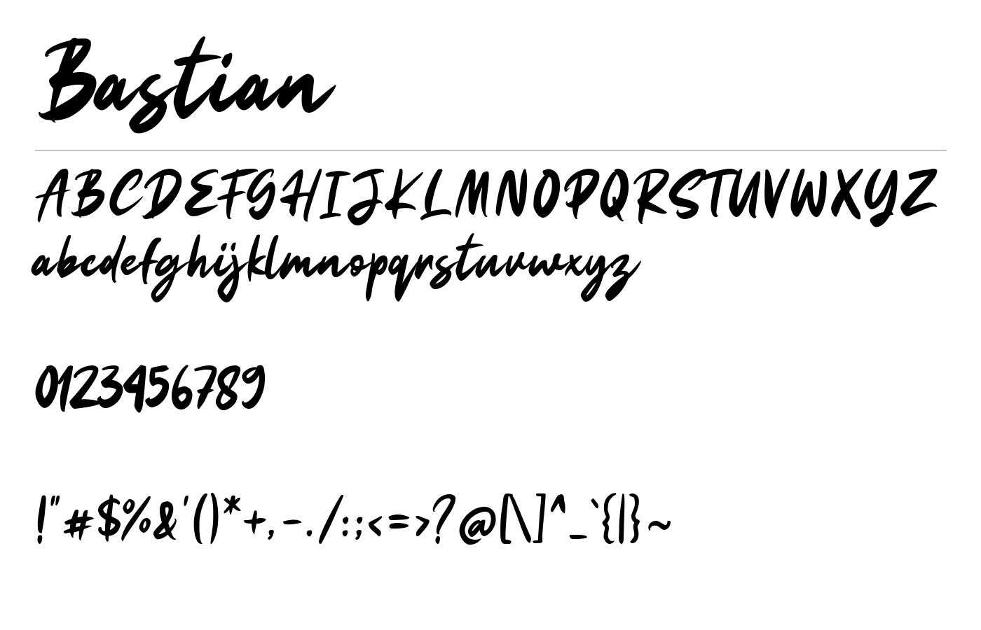 Bastian Font preview
