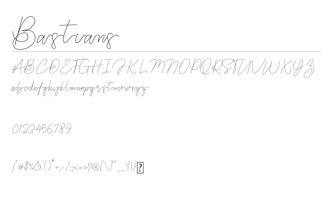Bastians Font preview
