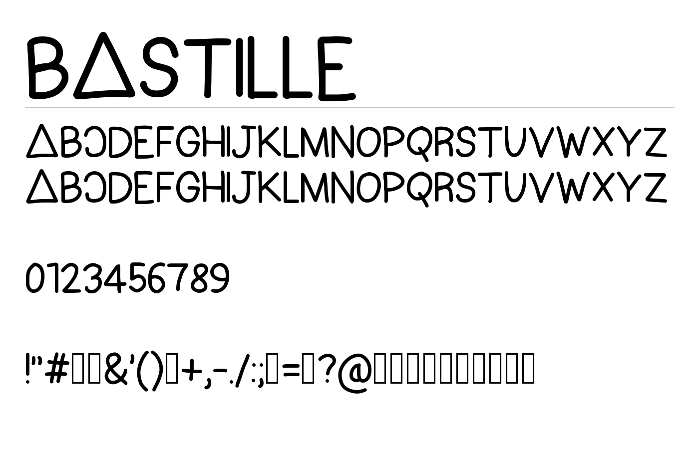 BASTILLE Font preview