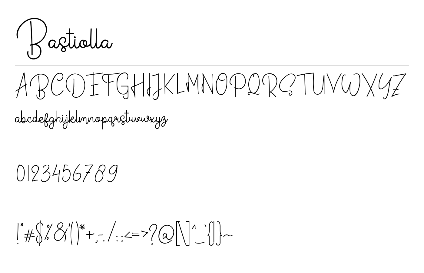 Bastiolla Font preview