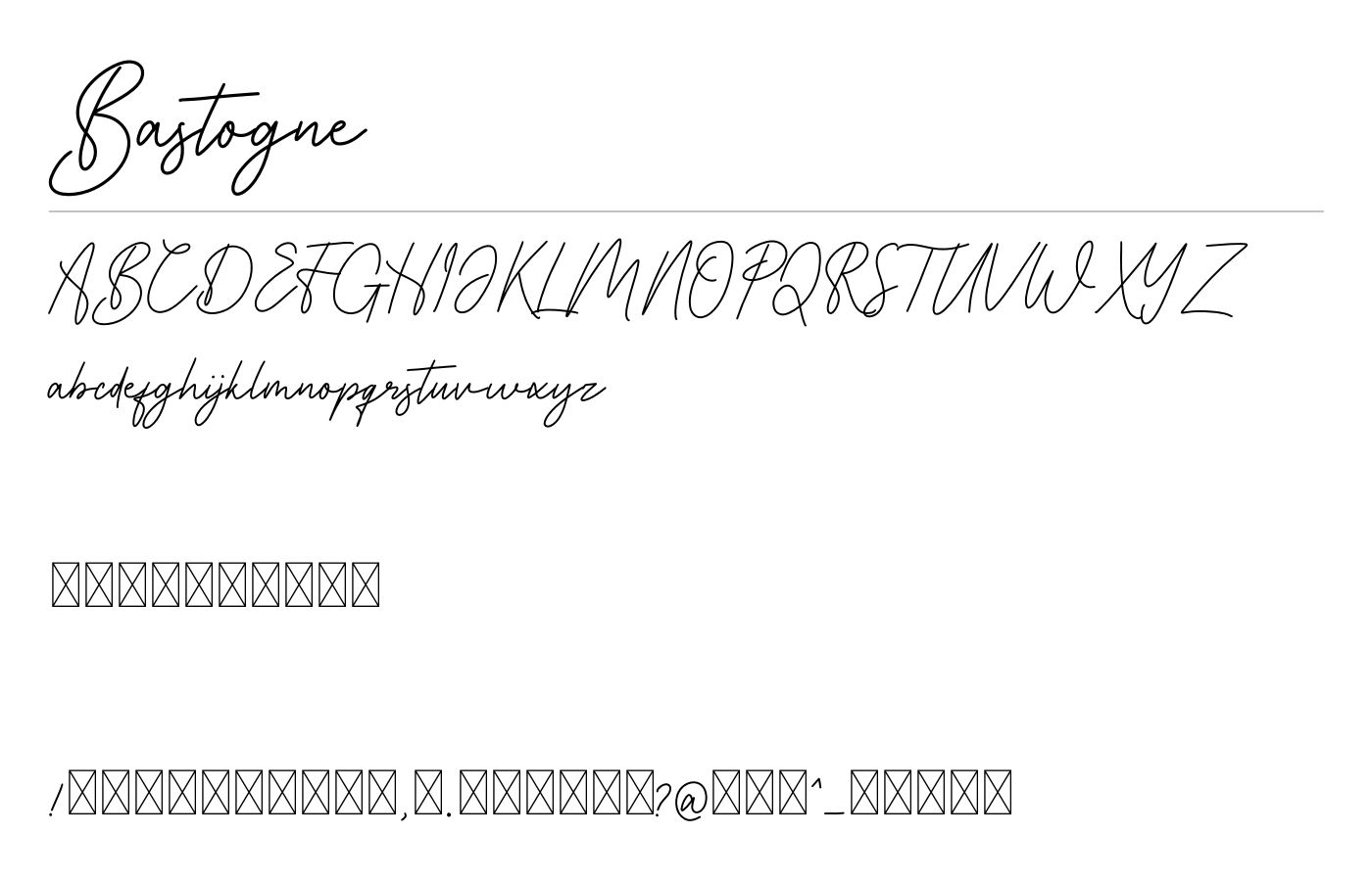 Bastogne Font preview