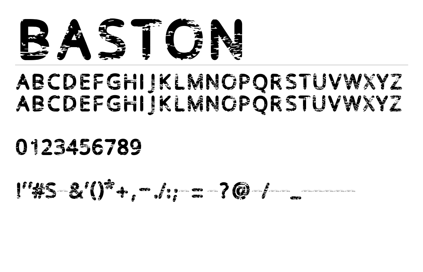 Baston Font preview
