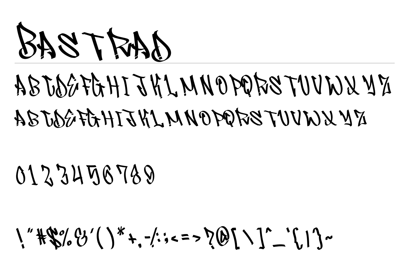 Bastrad Font preview