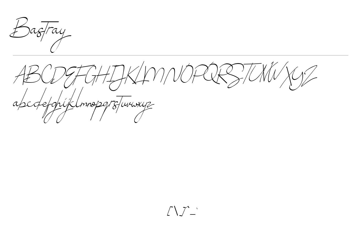 Bastray Font preview