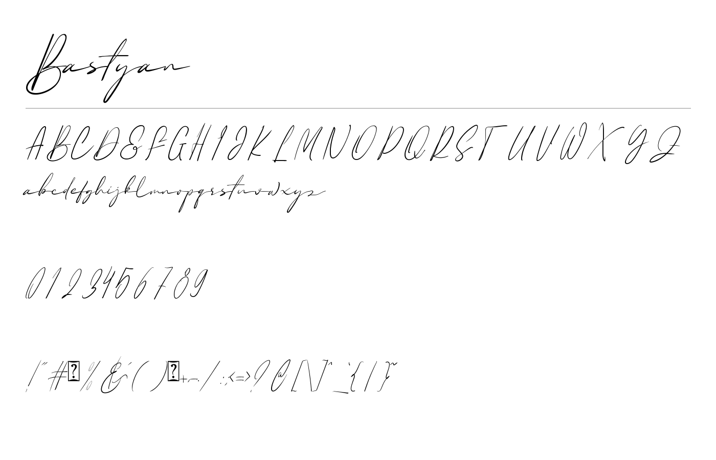 Bastyan Font preview