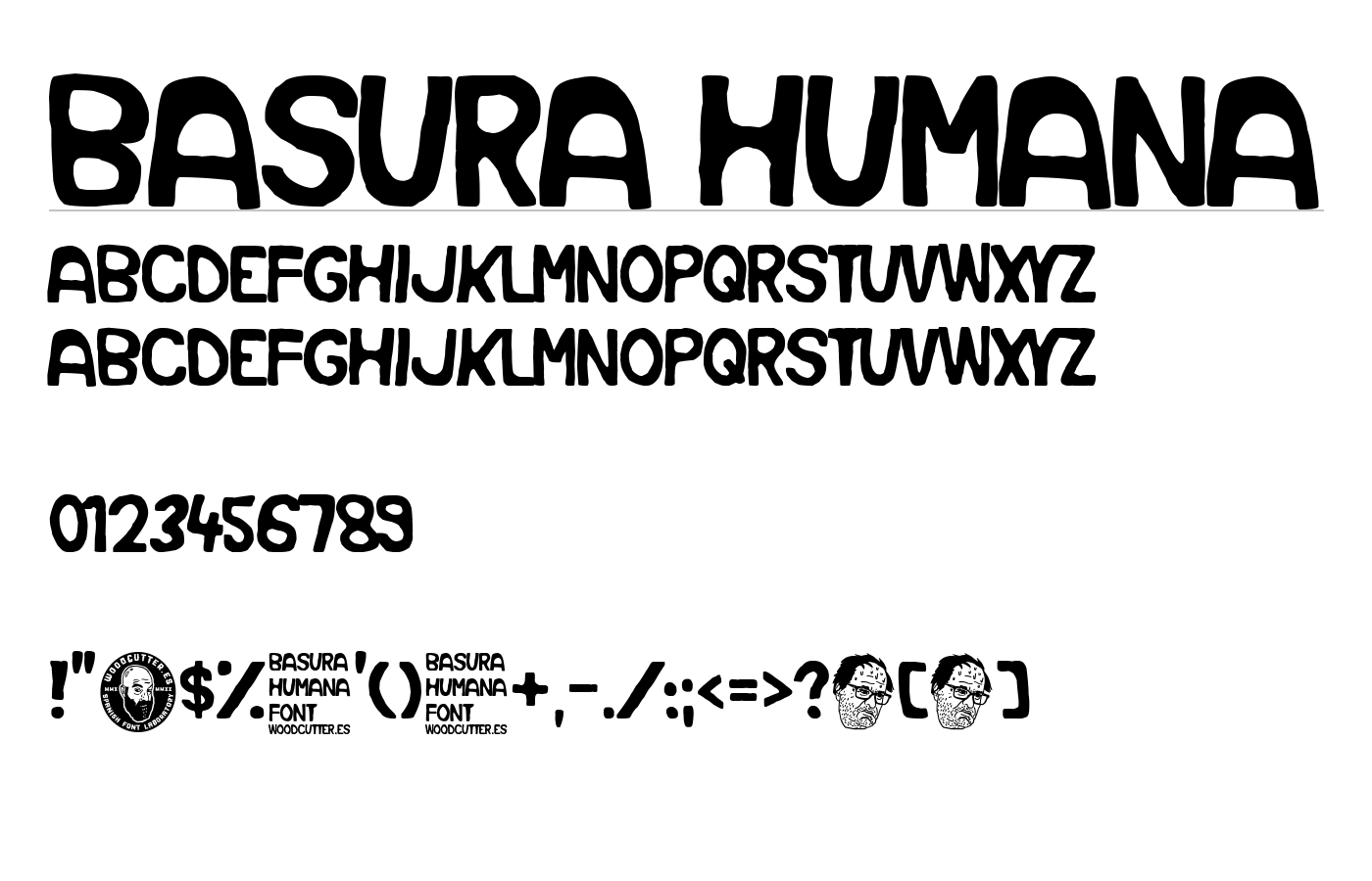 Basura Humana Font preview