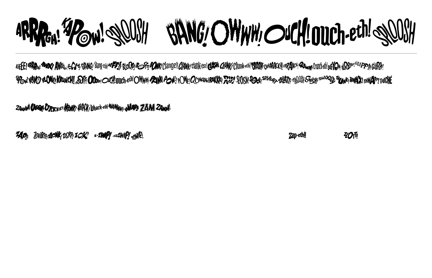 Bat Fight Font preview