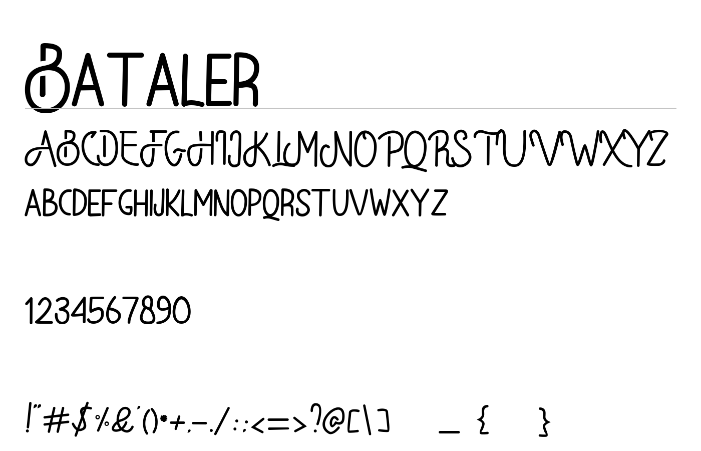 Bataler Font preview