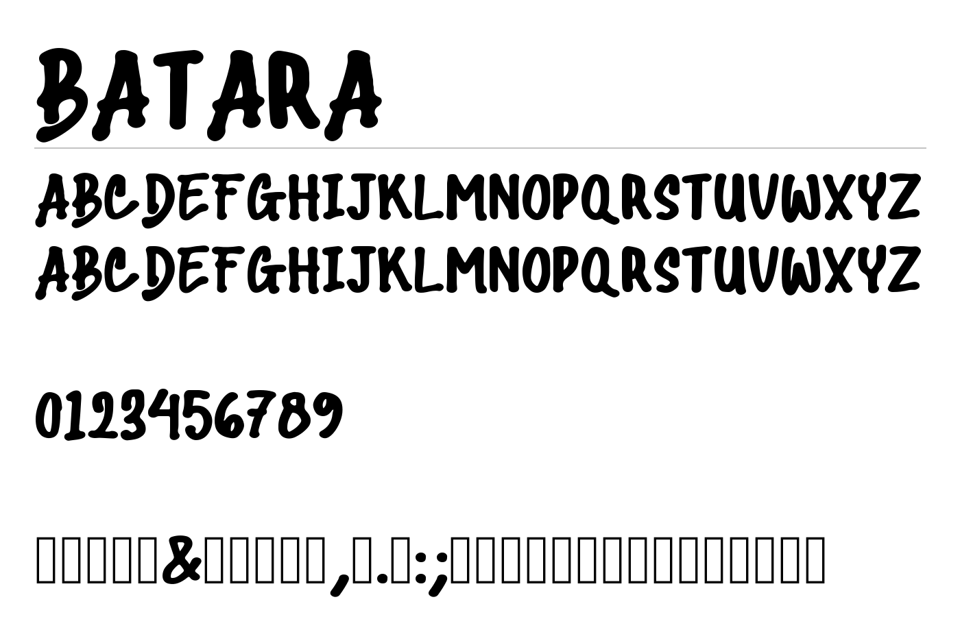 Batara Font preview
