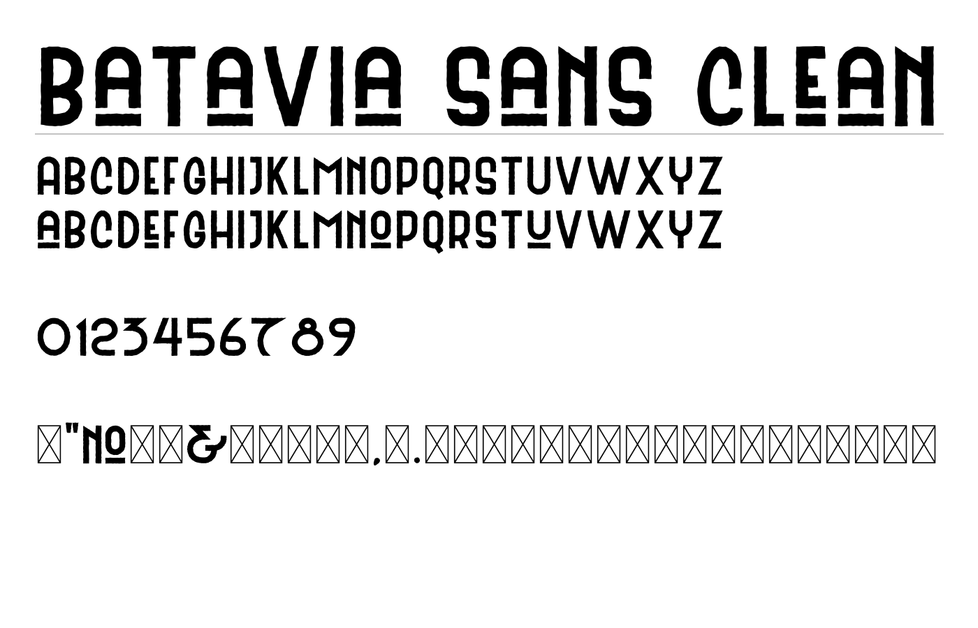 Batavia Sans Clean Font preview