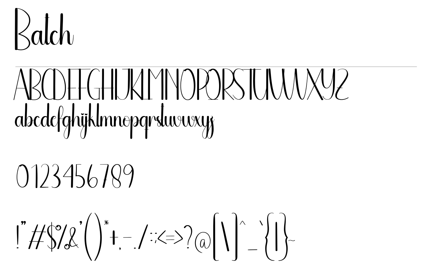 Batch Font preview