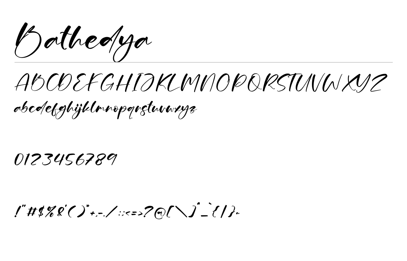 Bathedya Font preview
