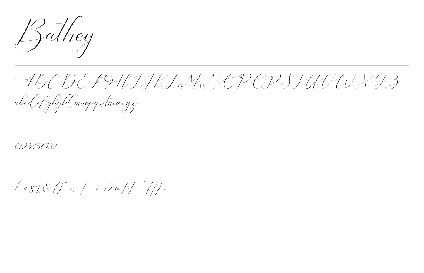 Bathey Font preview