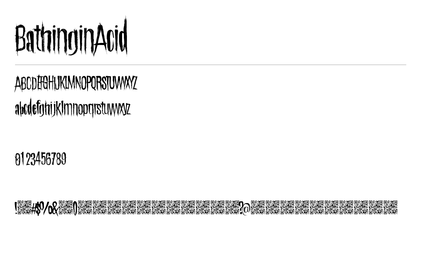 BathinginAcid Font preview