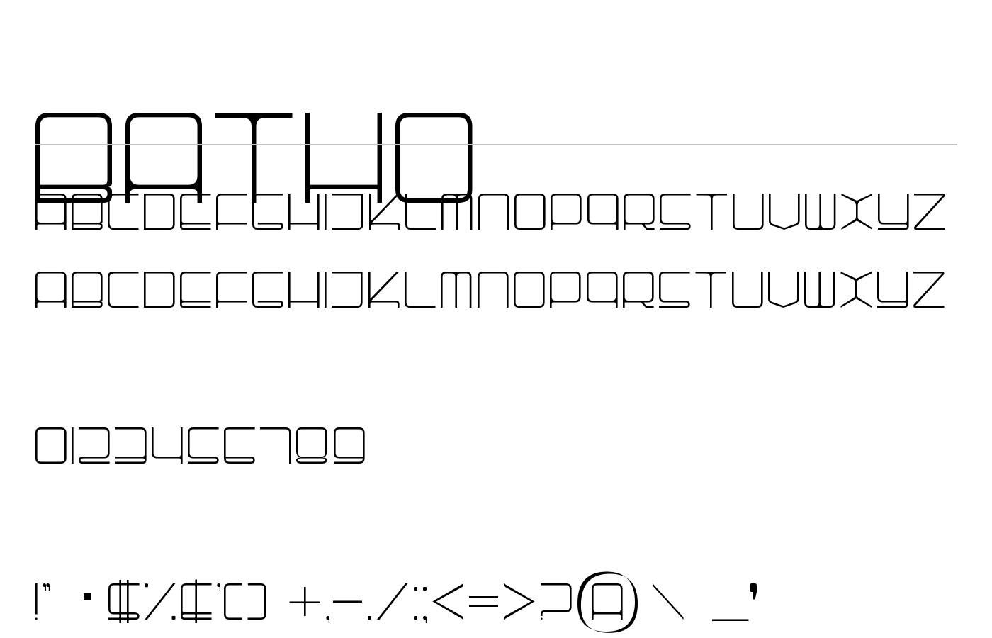 batho Font preview