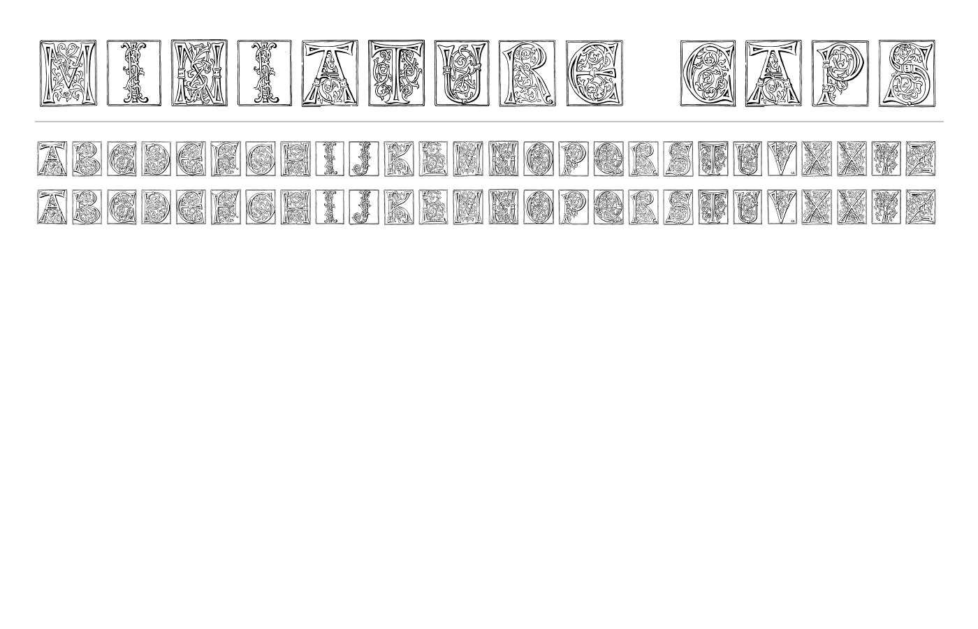 Miniature-Caps Font preview