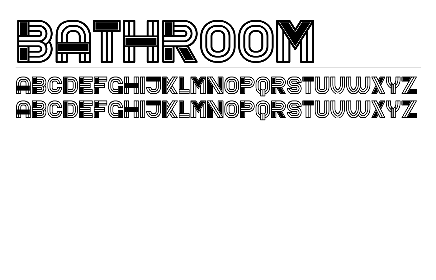 Bathroom Font preview