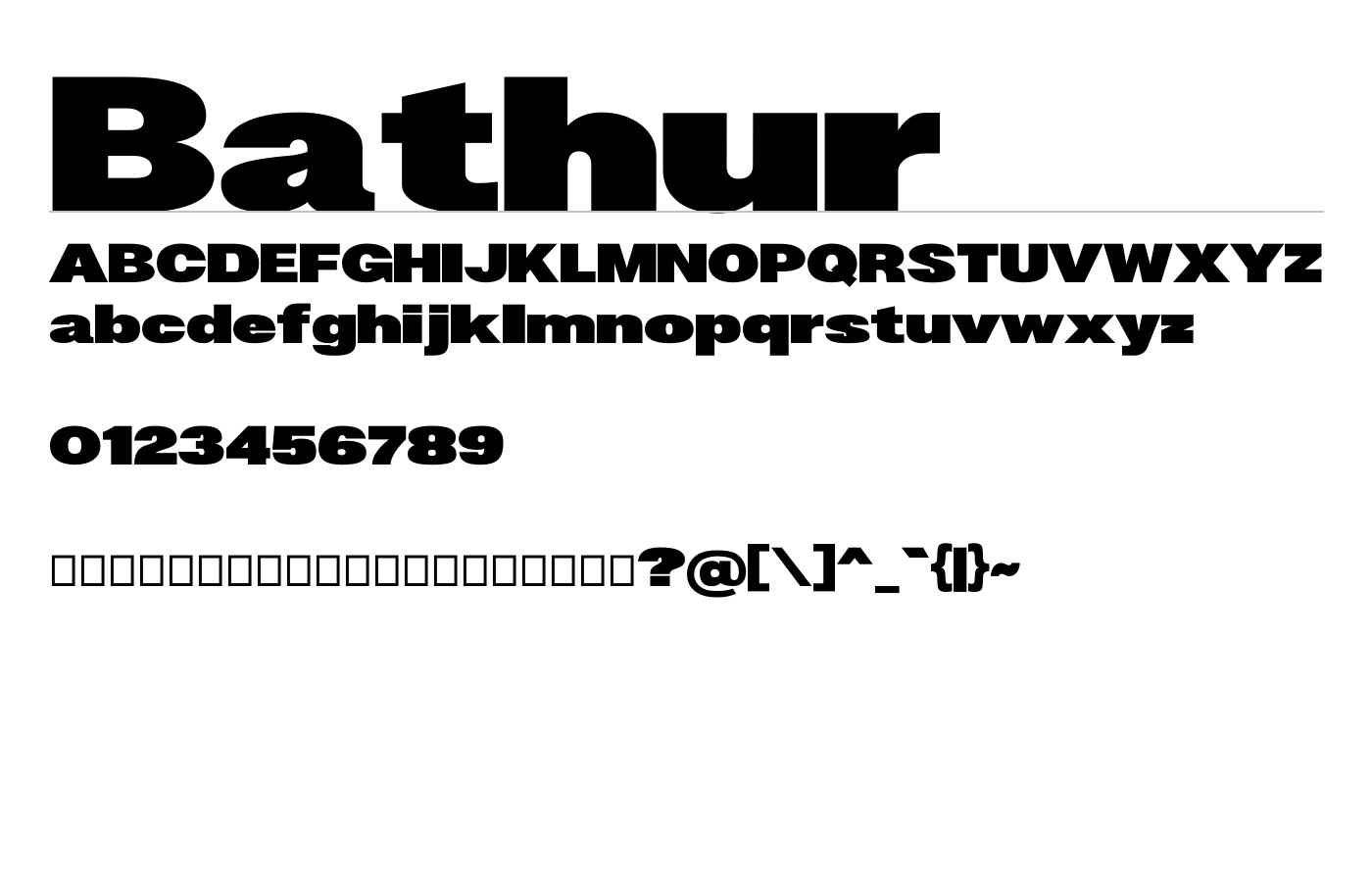 Bathur Font preview