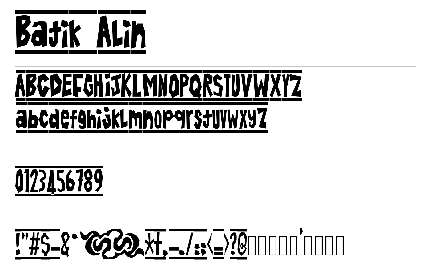 Batik Alin Font preview