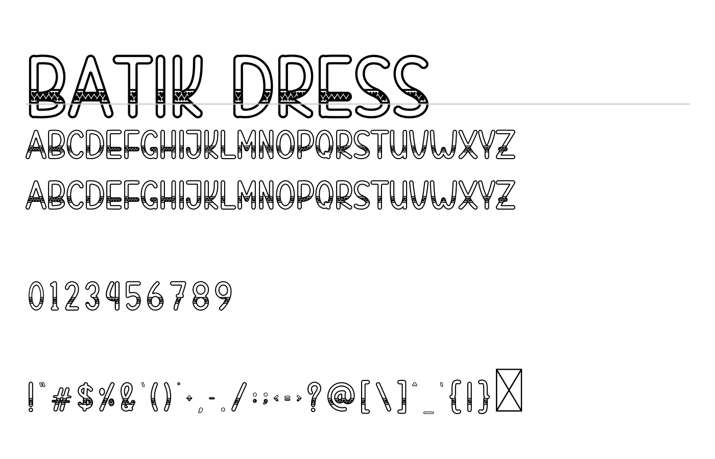 Batik Dress Font preview