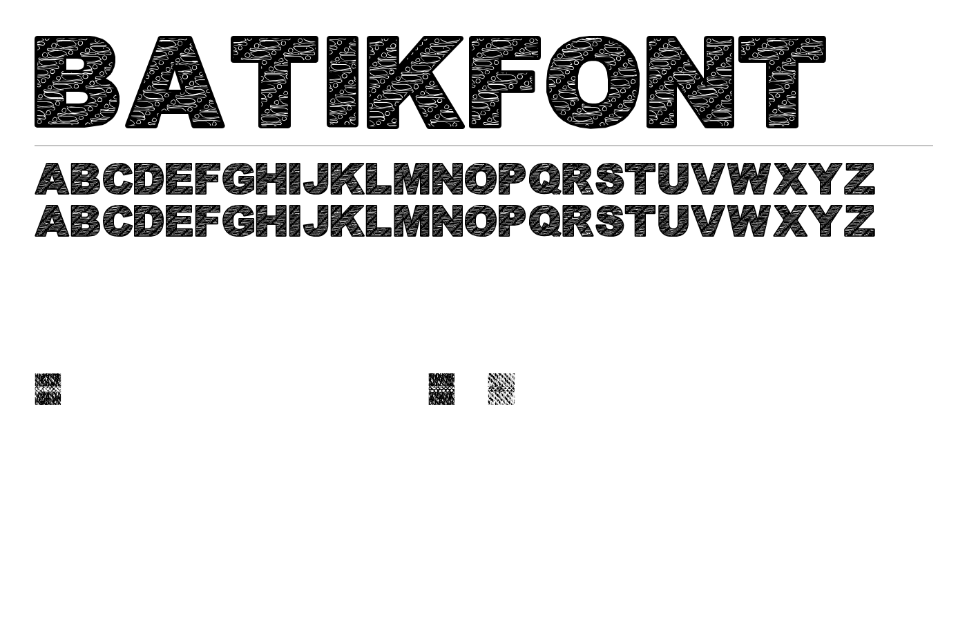 BatikFont1 Font preview