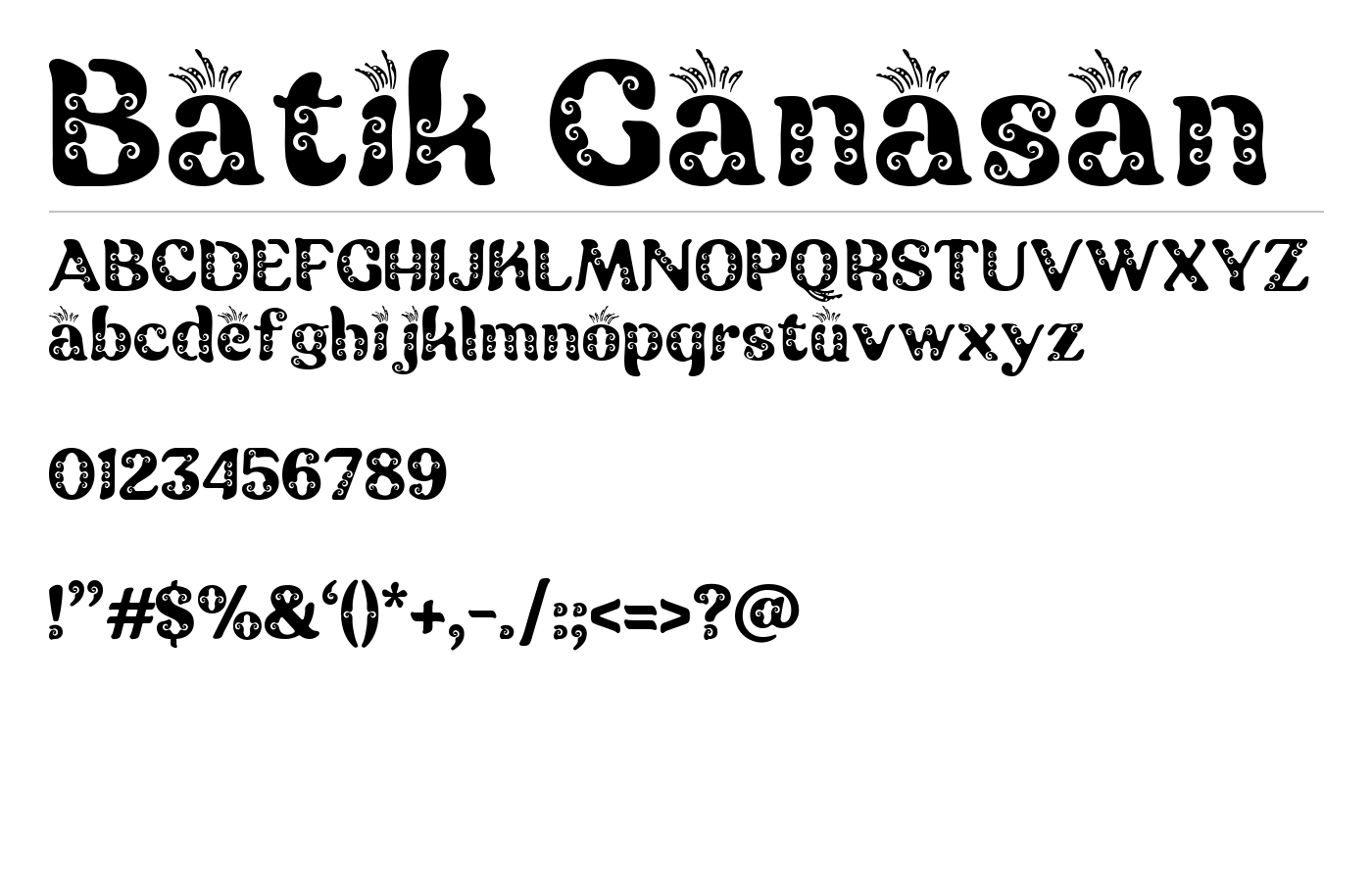 Batik Ganasan Font preview