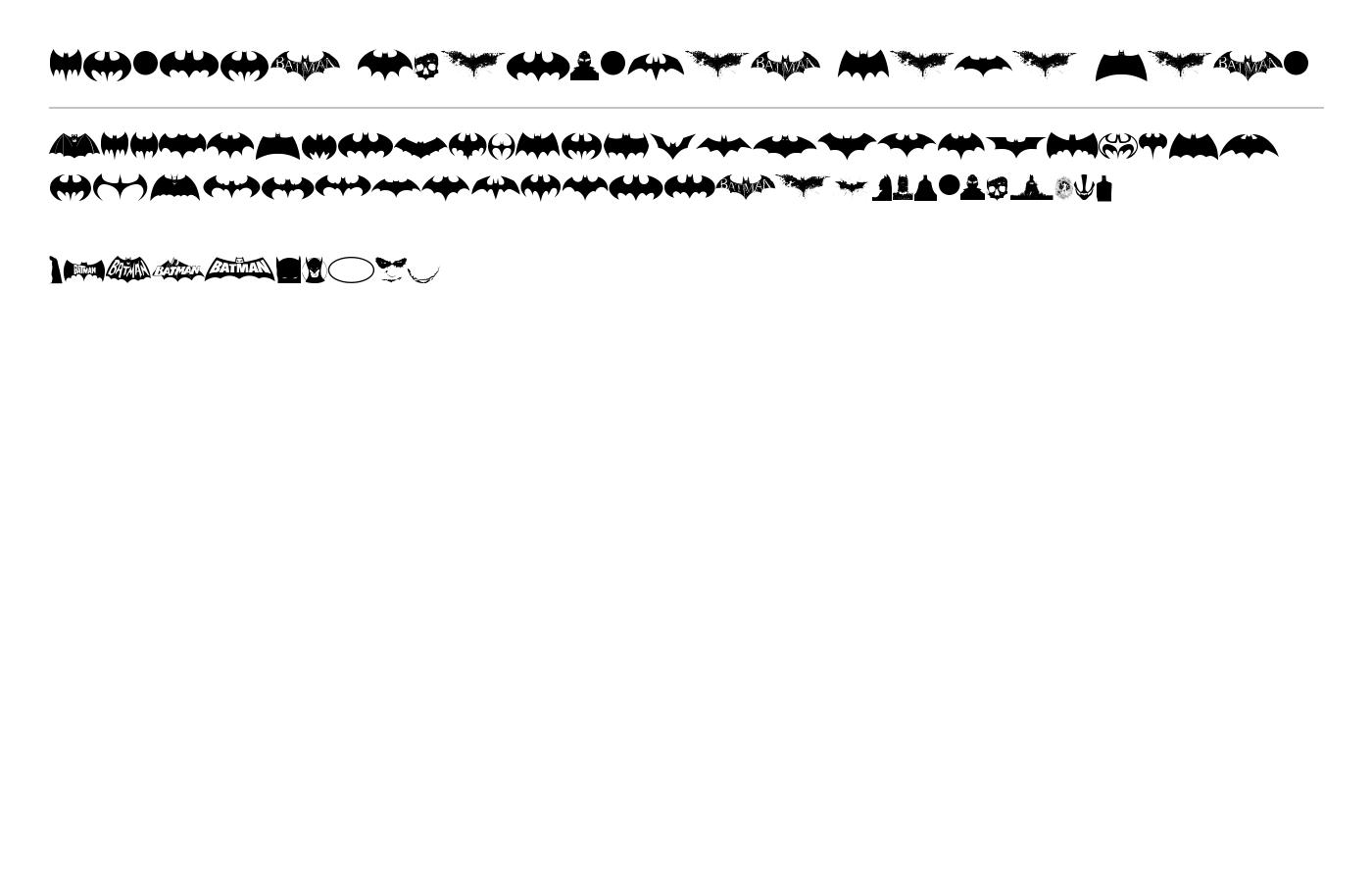 Batman Evolution Logo Font preview