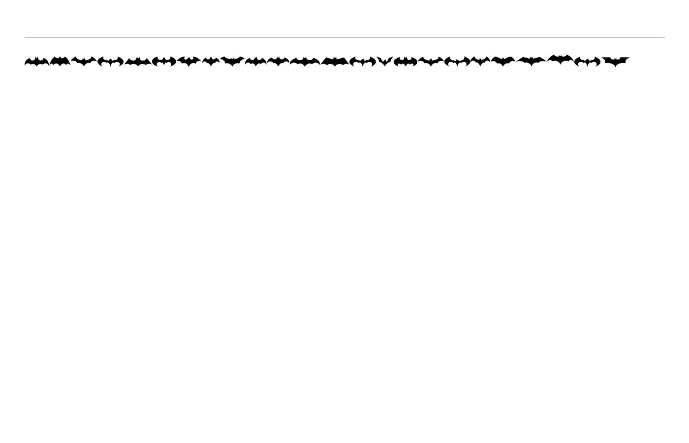 batman logo evolution tfb Font preview