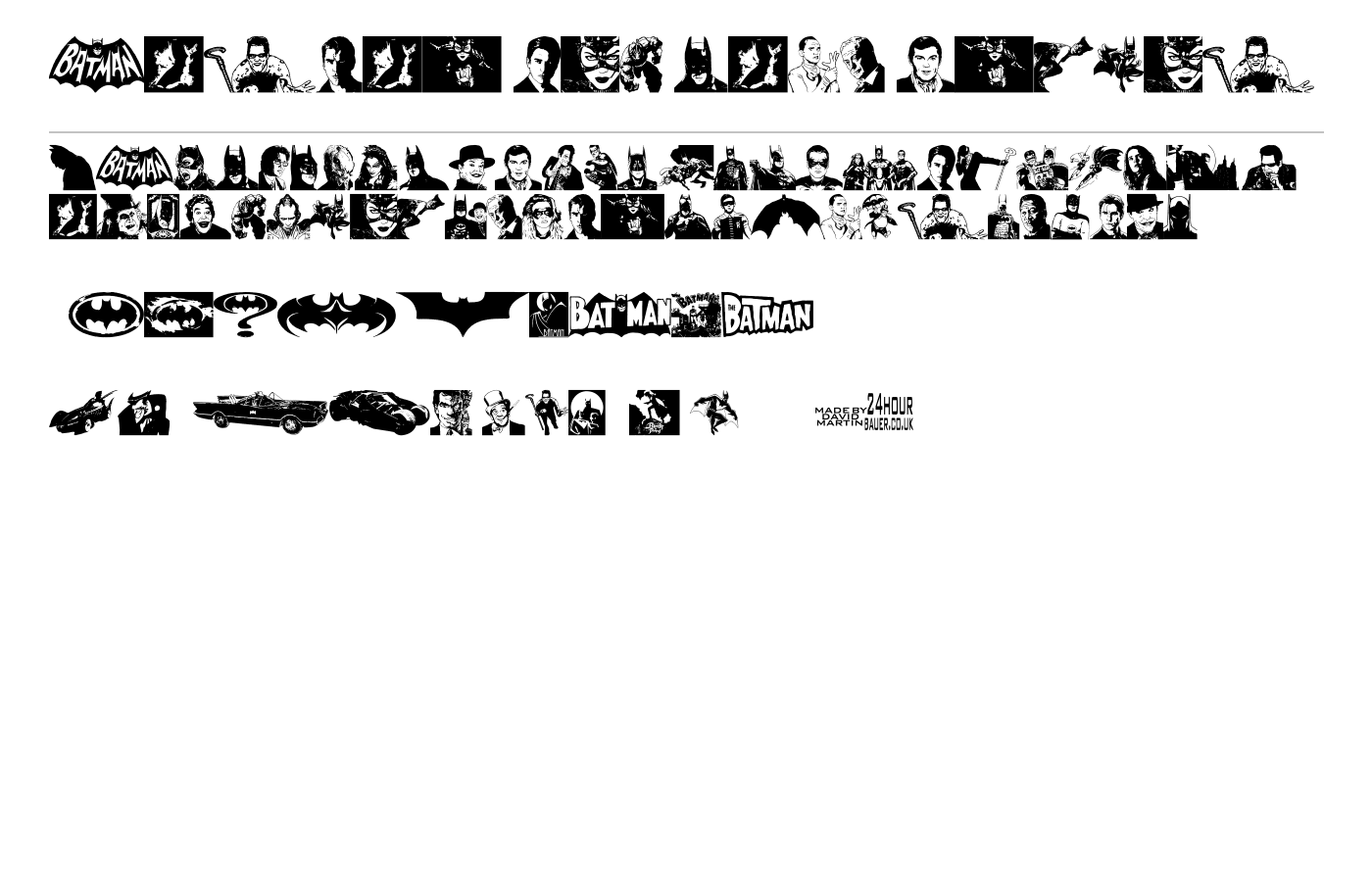 Batman The Dark Knight Font preview