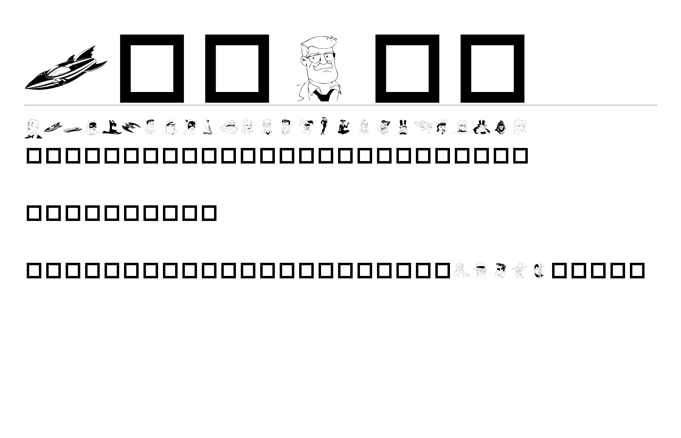 BatMan Font preview