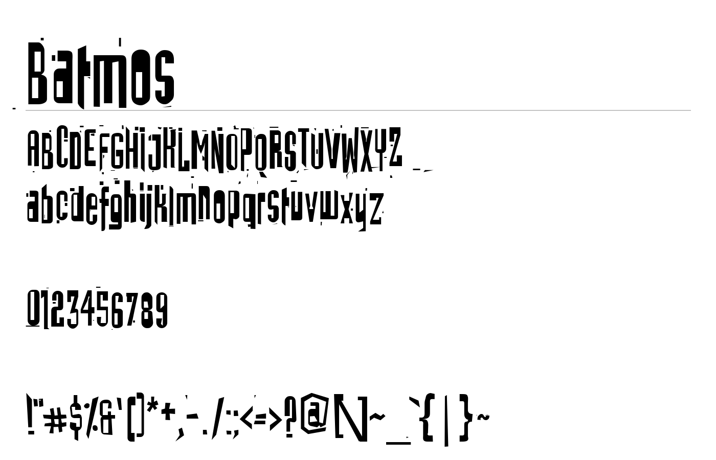 Batmos Font preview