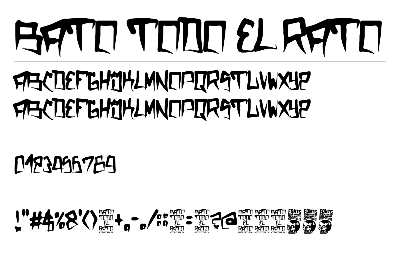Bato todo el Rato Font preview
