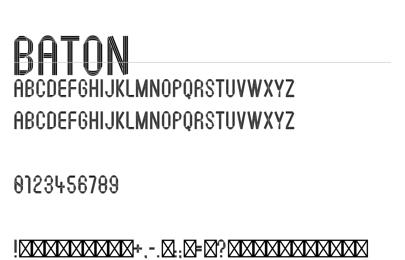 Baton Font preview