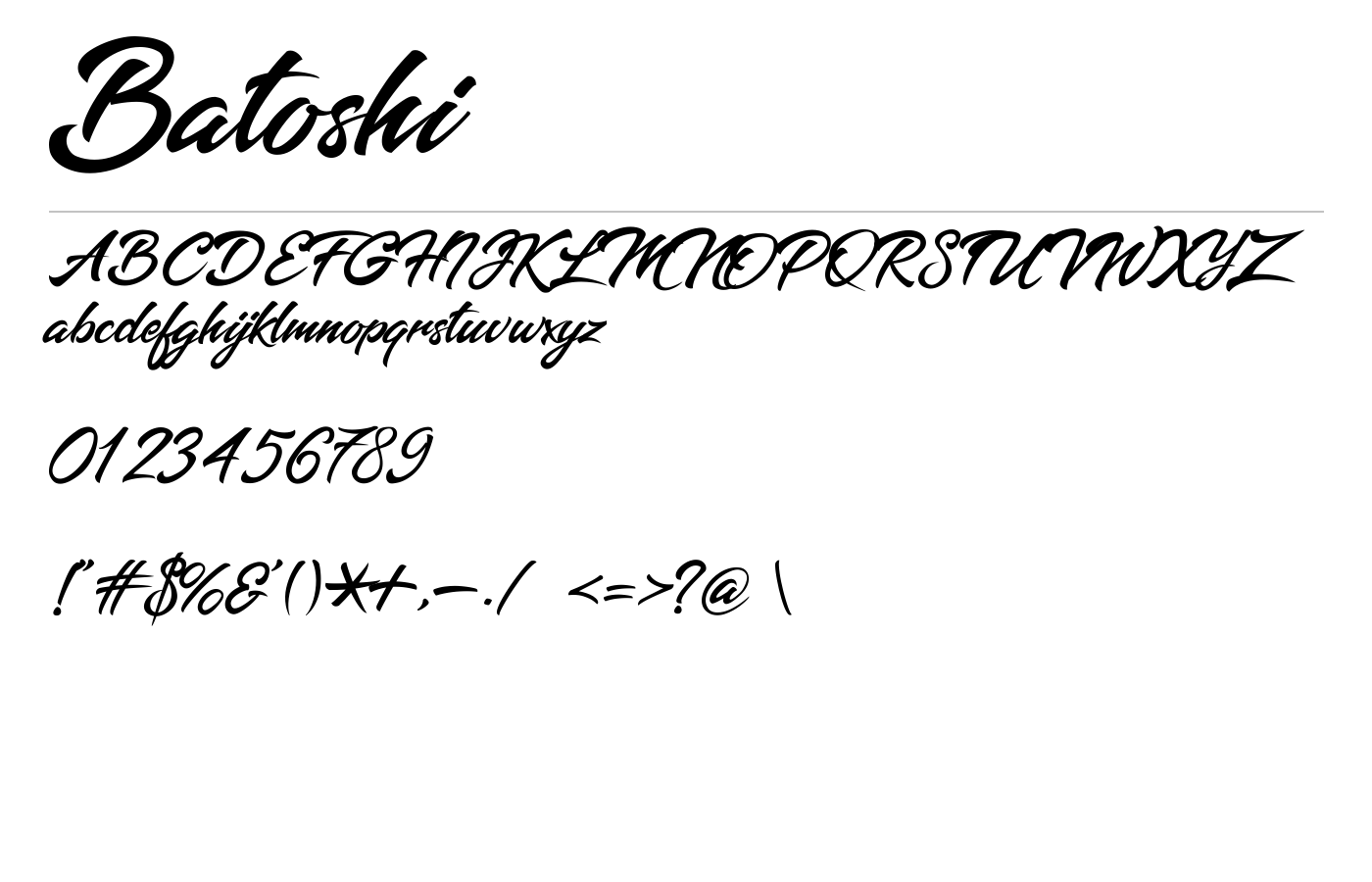 Batoshi Font preview