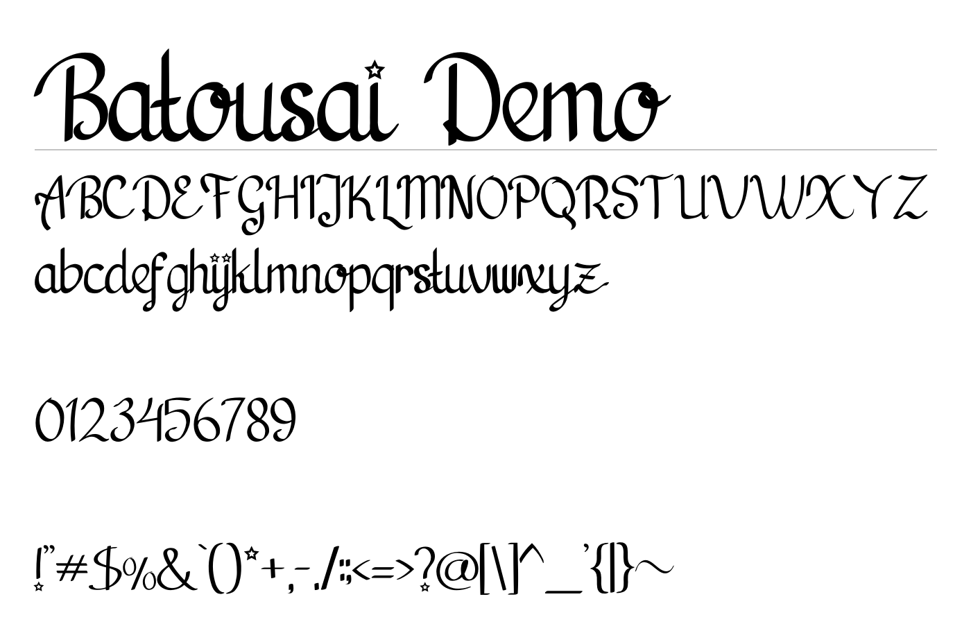 Batousai Demo Font preview