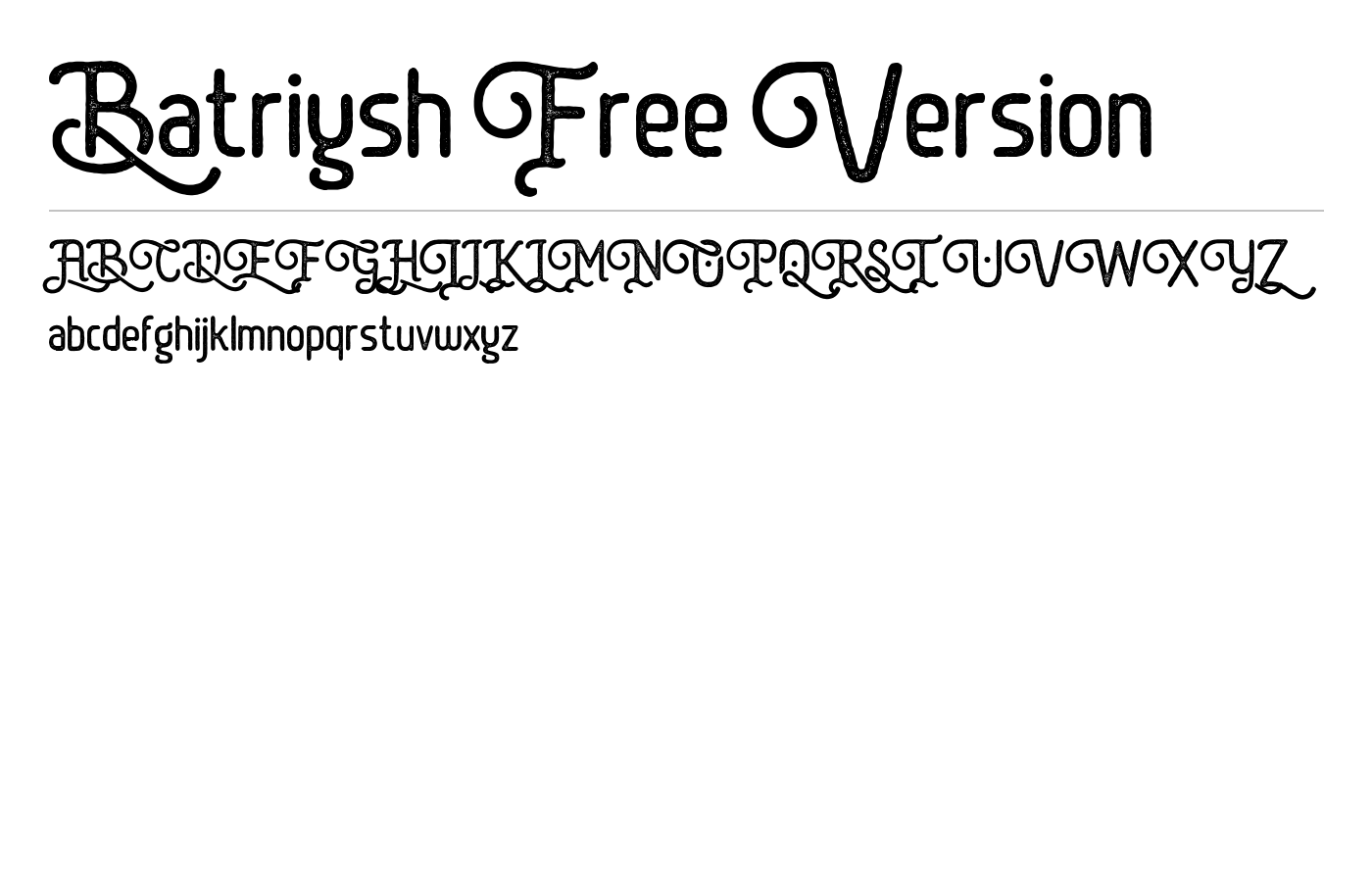 Batriysh Font preview
