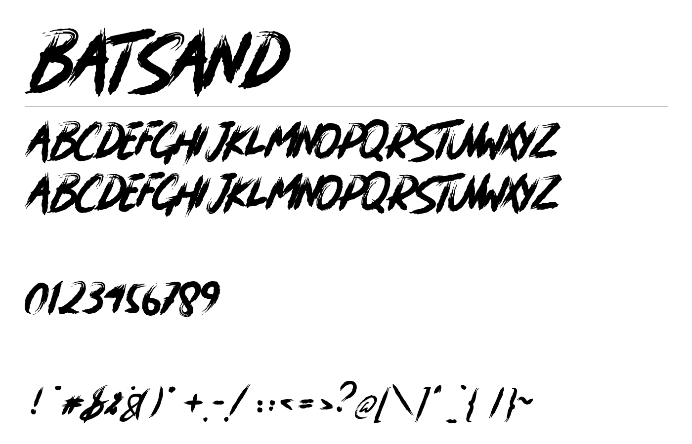 Batsand Font preview