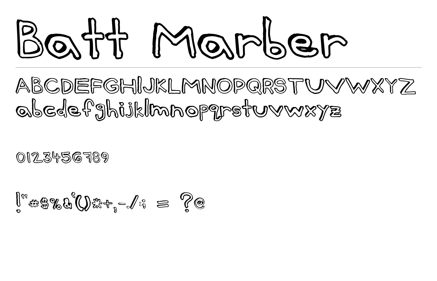 Batt Marber Font preview