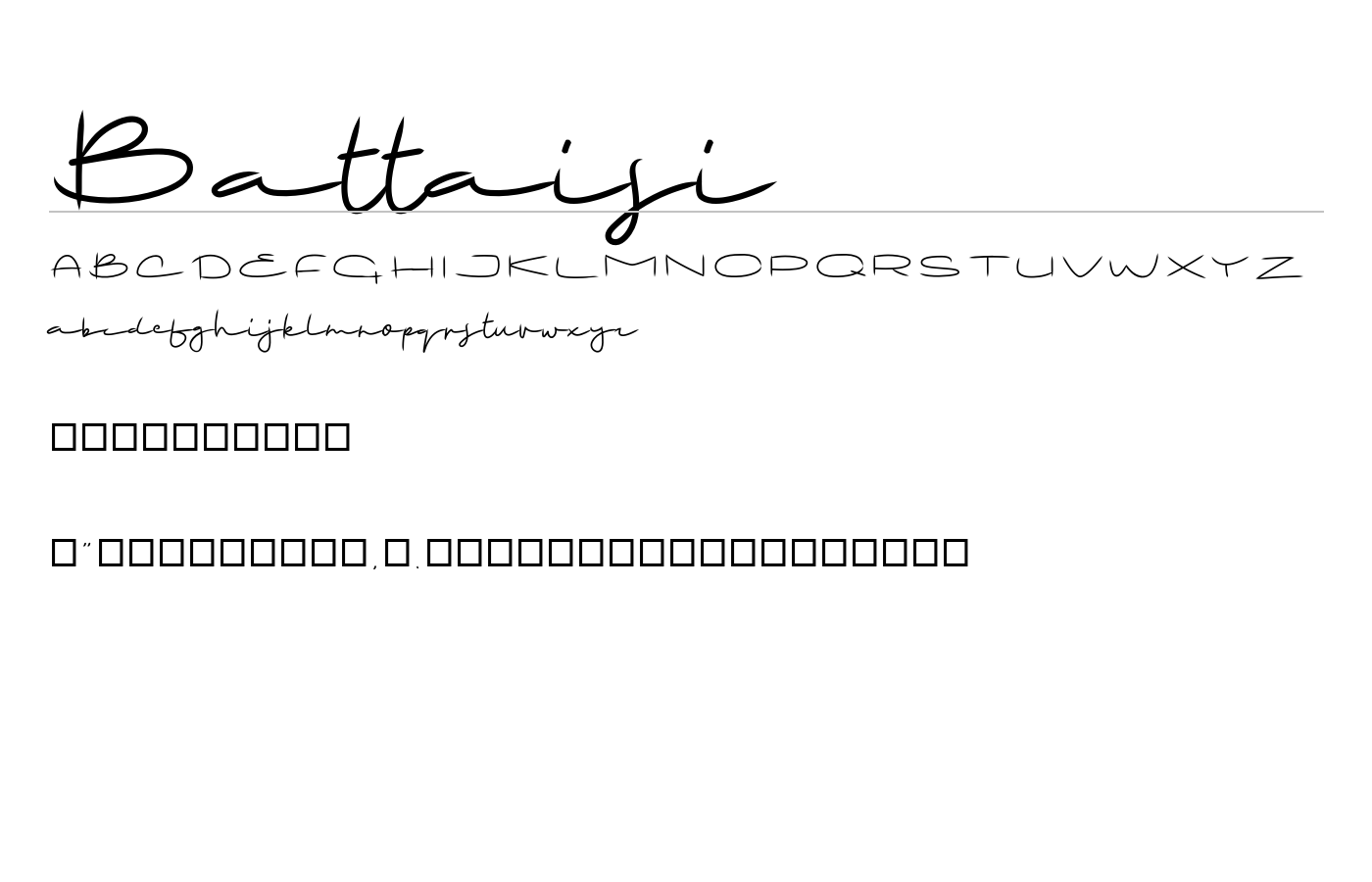 Battaisi Font preview